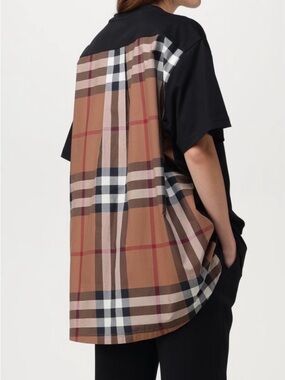Burberry cotton Megan T-shirt with check pattern